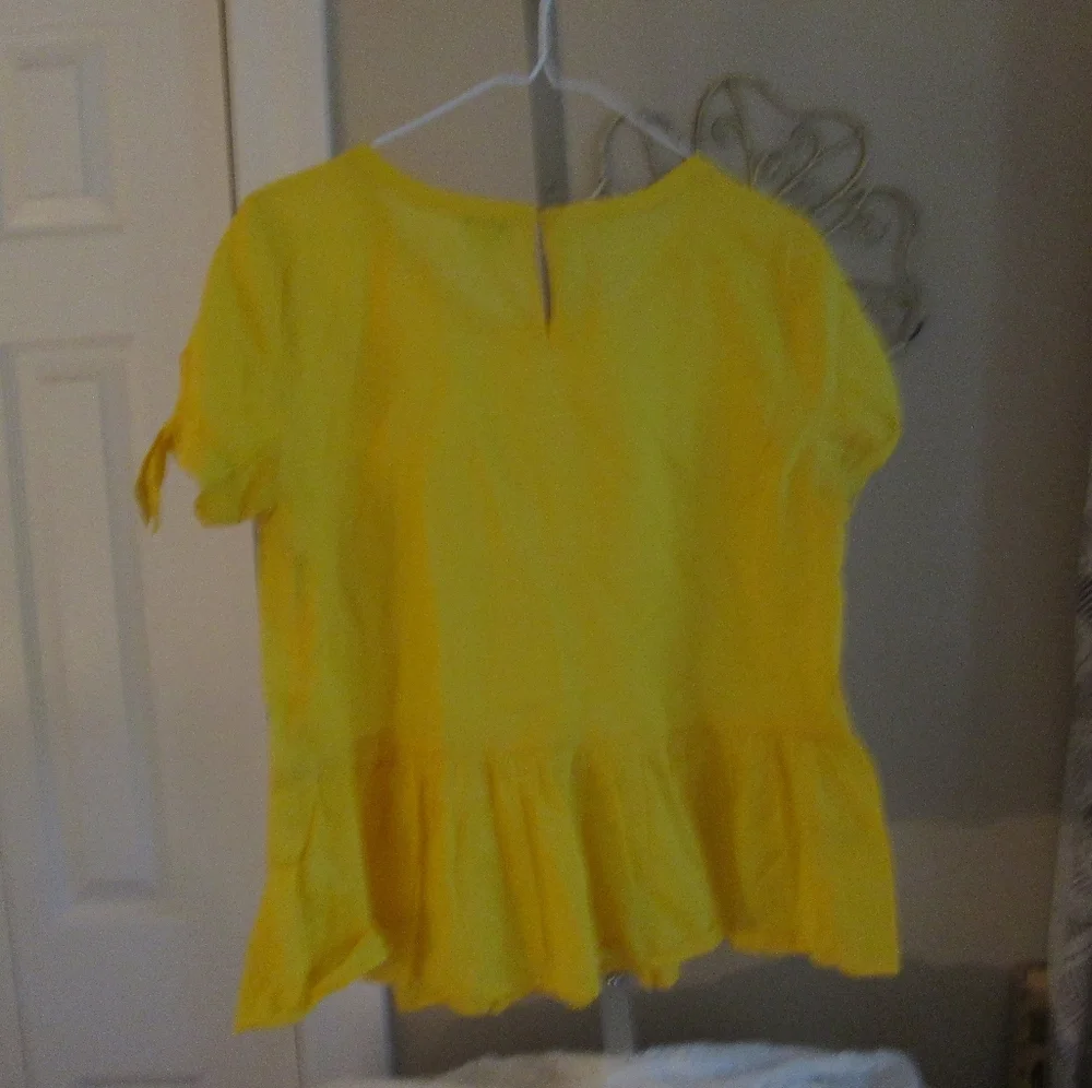 Cotton Embroidered Smocked Peasant Top J. Crew Factory - Picture 2 of 5